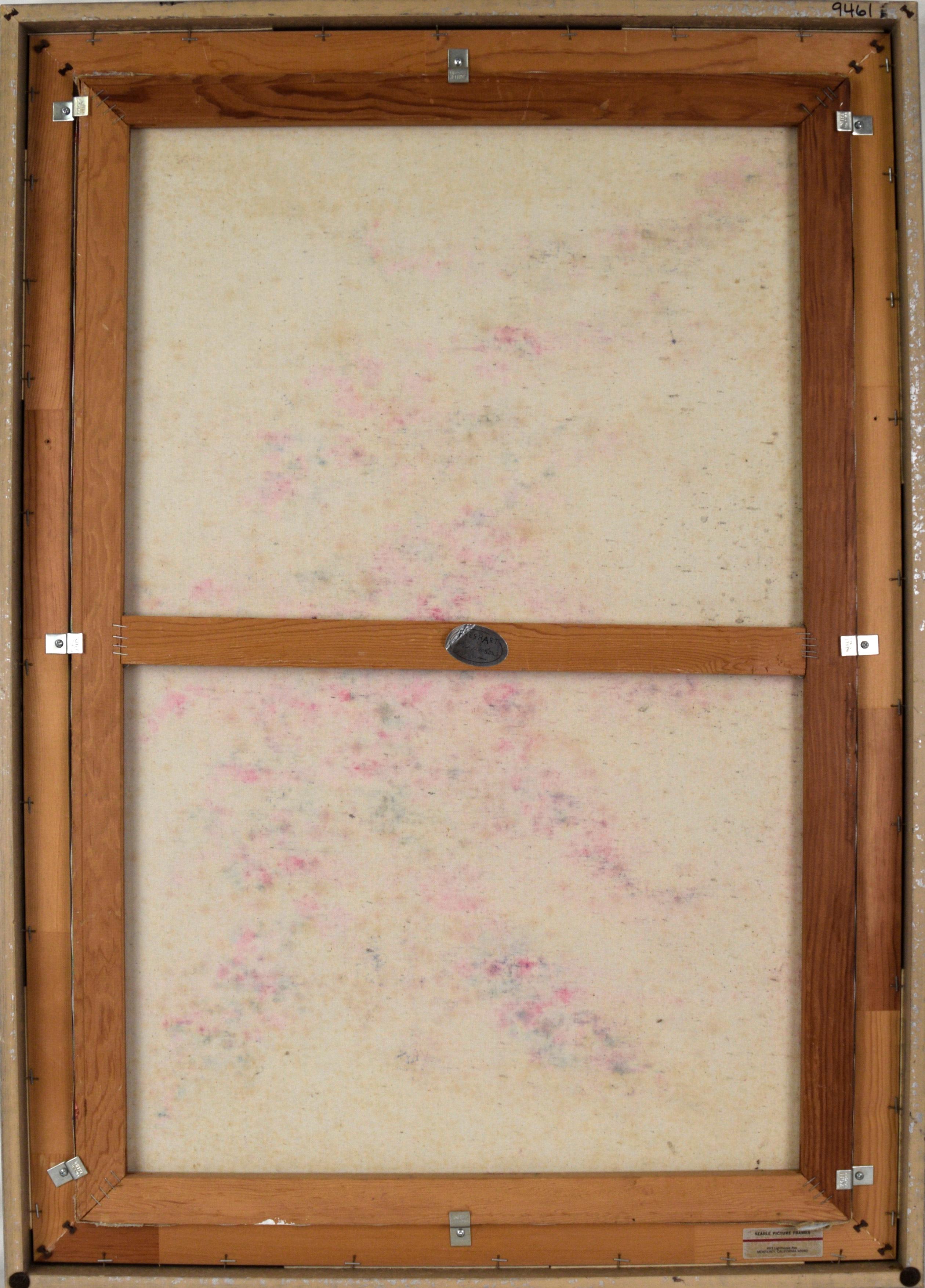 Liebe liegt in der Luft - Blaue und lila abstrakte Komposition im Angebot 4