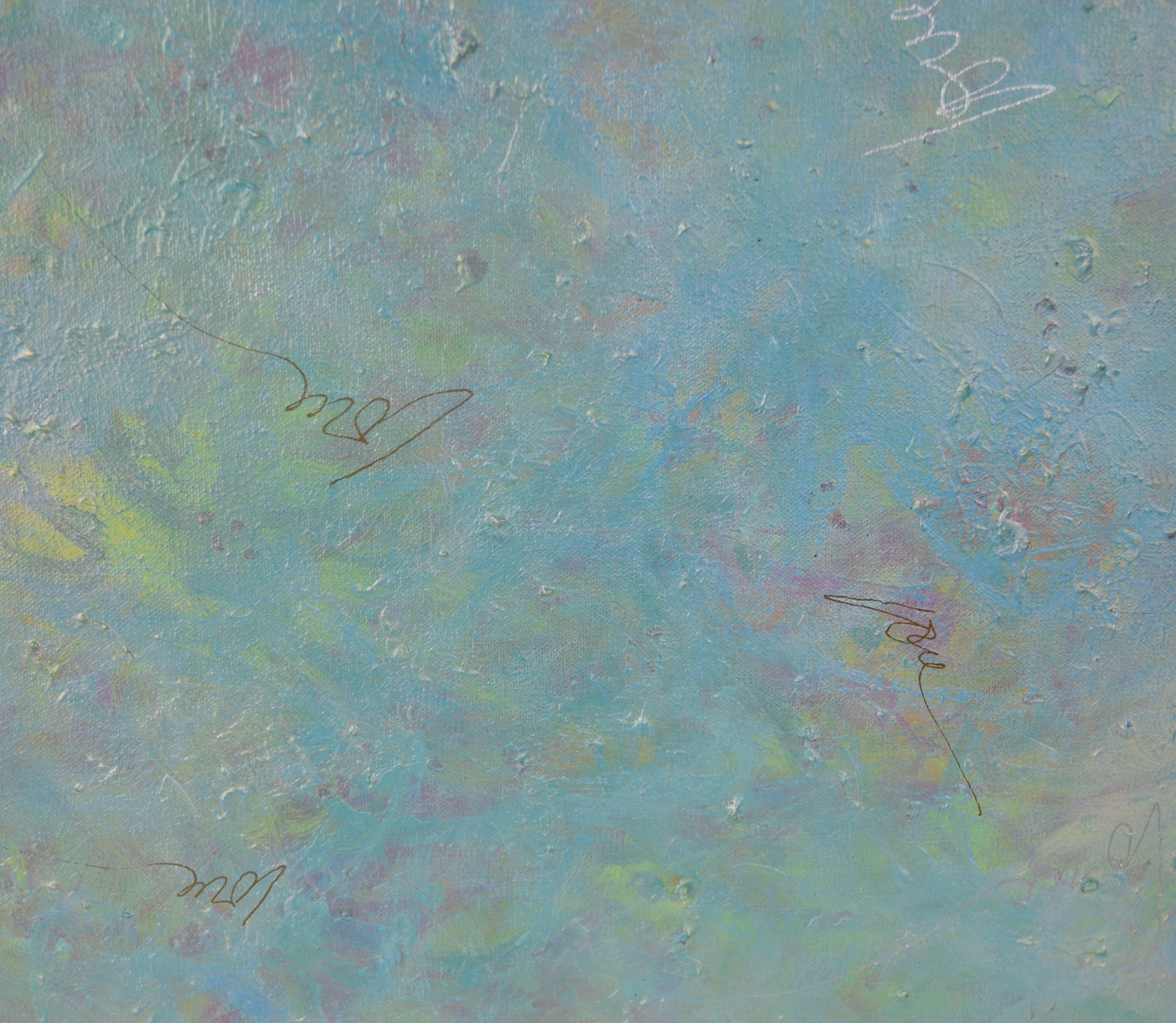 Love is in the Air – Meisterwerk Original Acryl auf Leinwand (Abstrakt), Painting, von Judith W Winslow