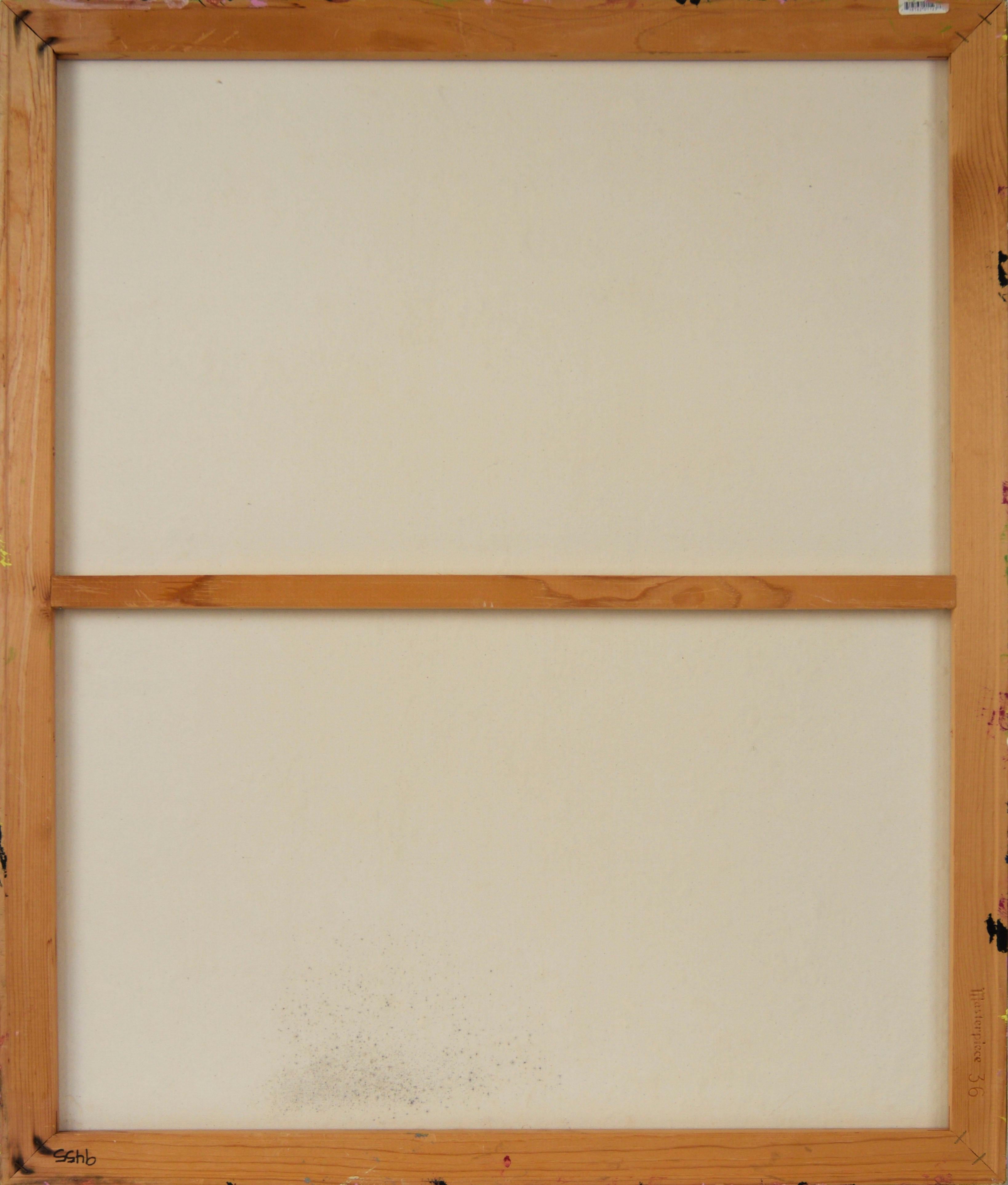 Masterpiece in Magenta – Original abstraktes Originalgemälde auf Leinwand

Mehrfarbige, strukturierte abstrakte Komposition von Judith W Winslow (JW) (Amerikanerin, 1943-2023). Dieses Stück ist strukturiert und mehrschichtig, wobei mehrere Farben