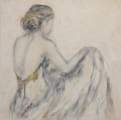 Graceful di Judith Williams figura contemporanea in bianco e nero su tela