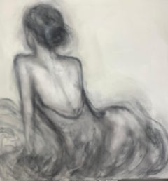 Infinite Grace by Judith Williams contemporary black and white nude on canvas