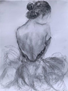 Moonlit Musings di Judith Williams Ballerina in bianco e nero su carta