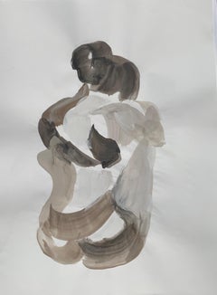 Neutral Abstract Figurative Painting Female Form Contemporary Art