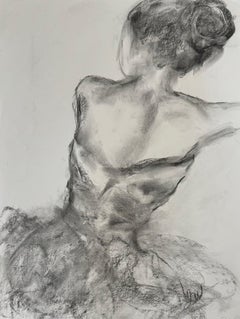 Posing for the Artist di Judith Williams Ballerina in bianco e nero su carta