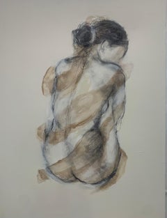 Soft Focus by Judith Williams black and white figure on canvas