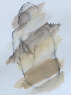Sun Bathing by Judith Williams contemporary tonal nude on paper