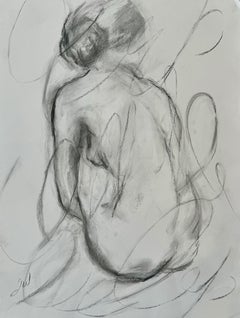 Timeless Beauty by Judith Williams black and white nude on paper