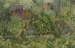 Allotments, Summer, Print, Landscape, Meadows, Seascape