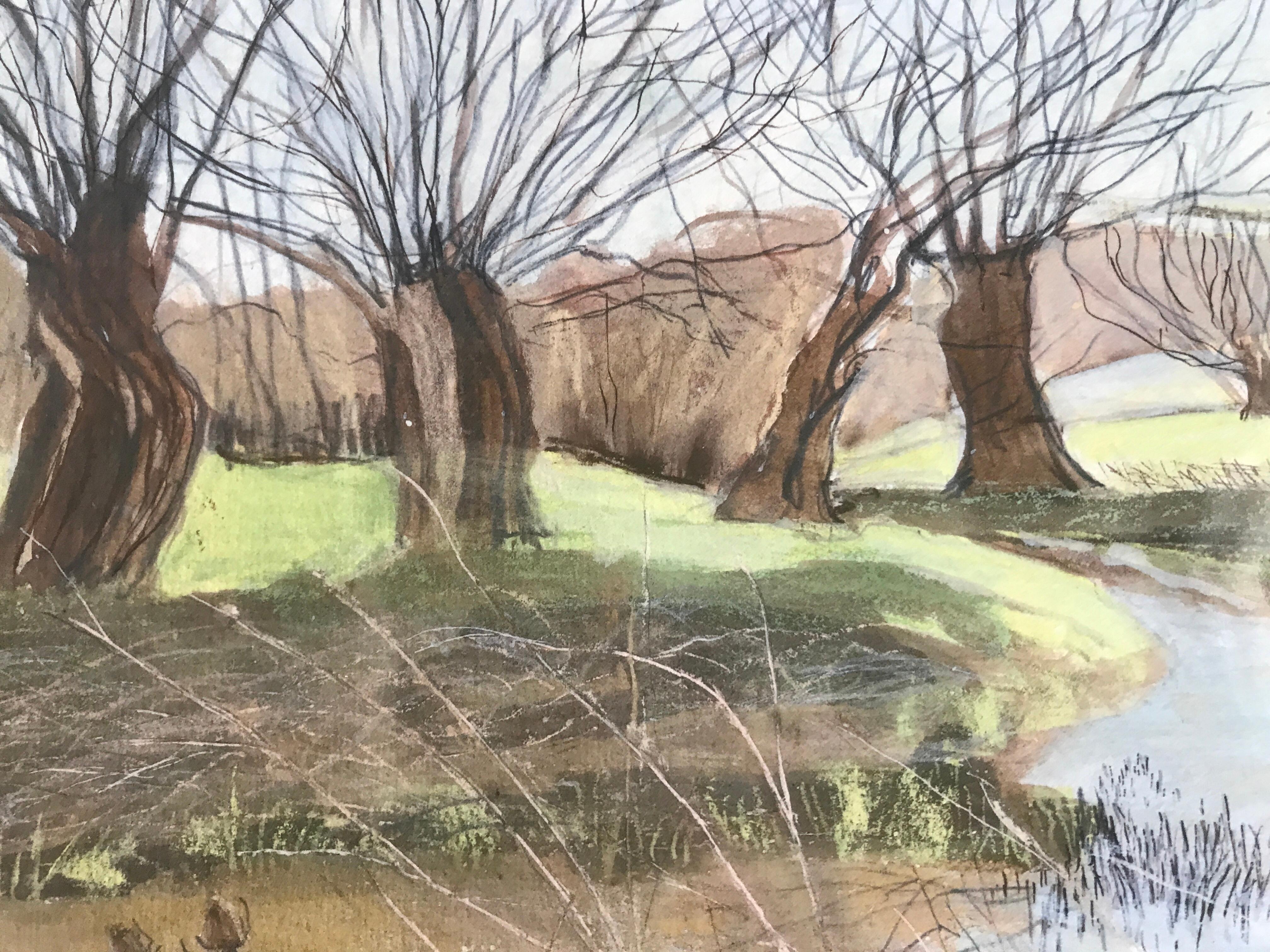 Evenbode Valley, Ascott-V-Wychwood, Oxfordshire, Art print, Nature, Landscape - Print by Judith Yarrow