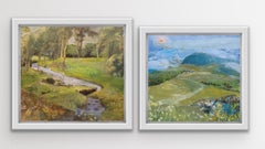 Stream Idyll and Dream Mountain Diptych