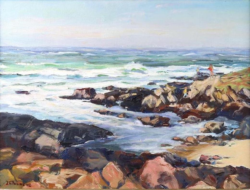 Judson Perkins 'California Coast' Seascape Painting