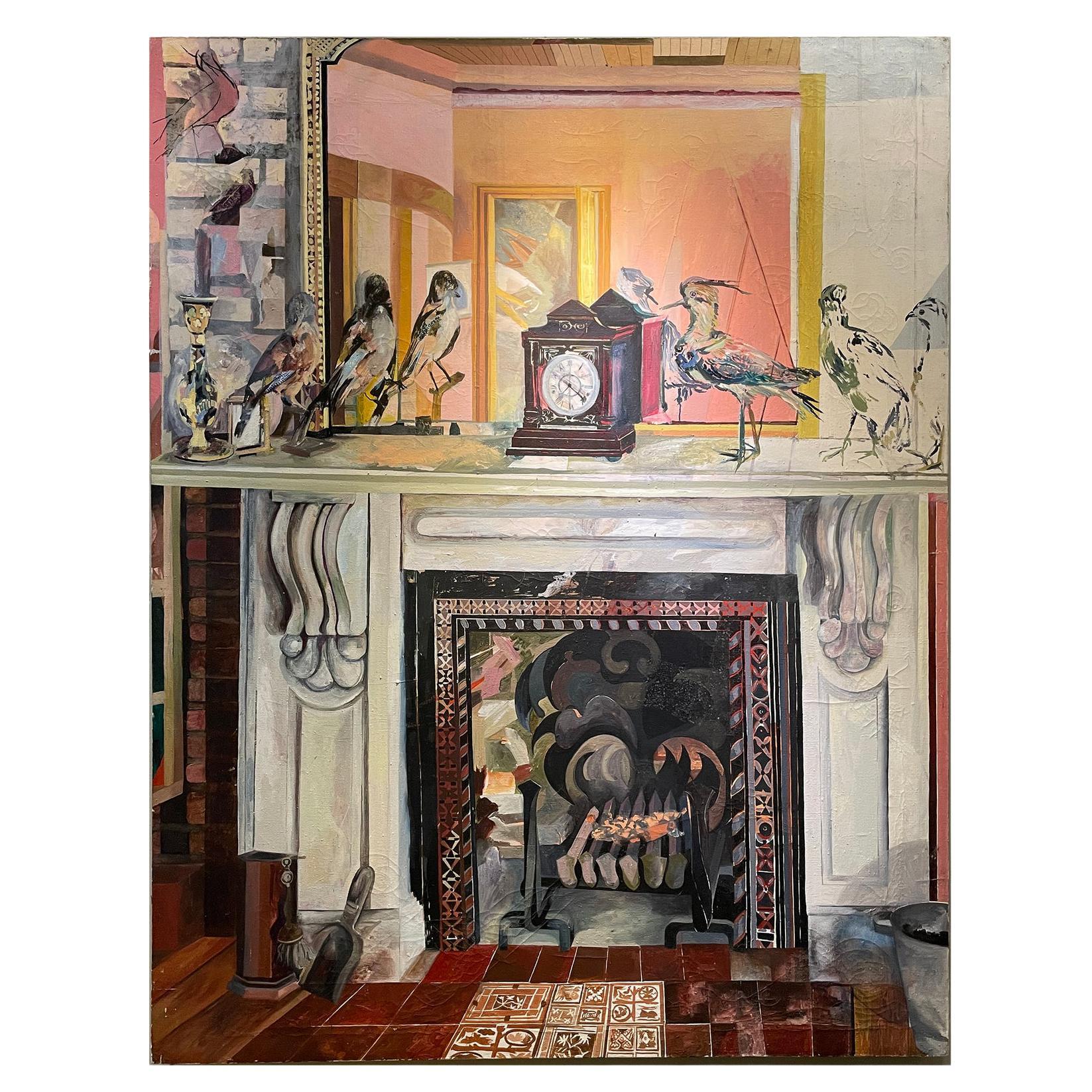 Judy Bibby, Fireplace in St Margarets, Oil on Canvas