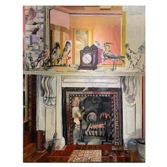 Judy Bibby, Fireplace in St Margarets, Oil on Canvas