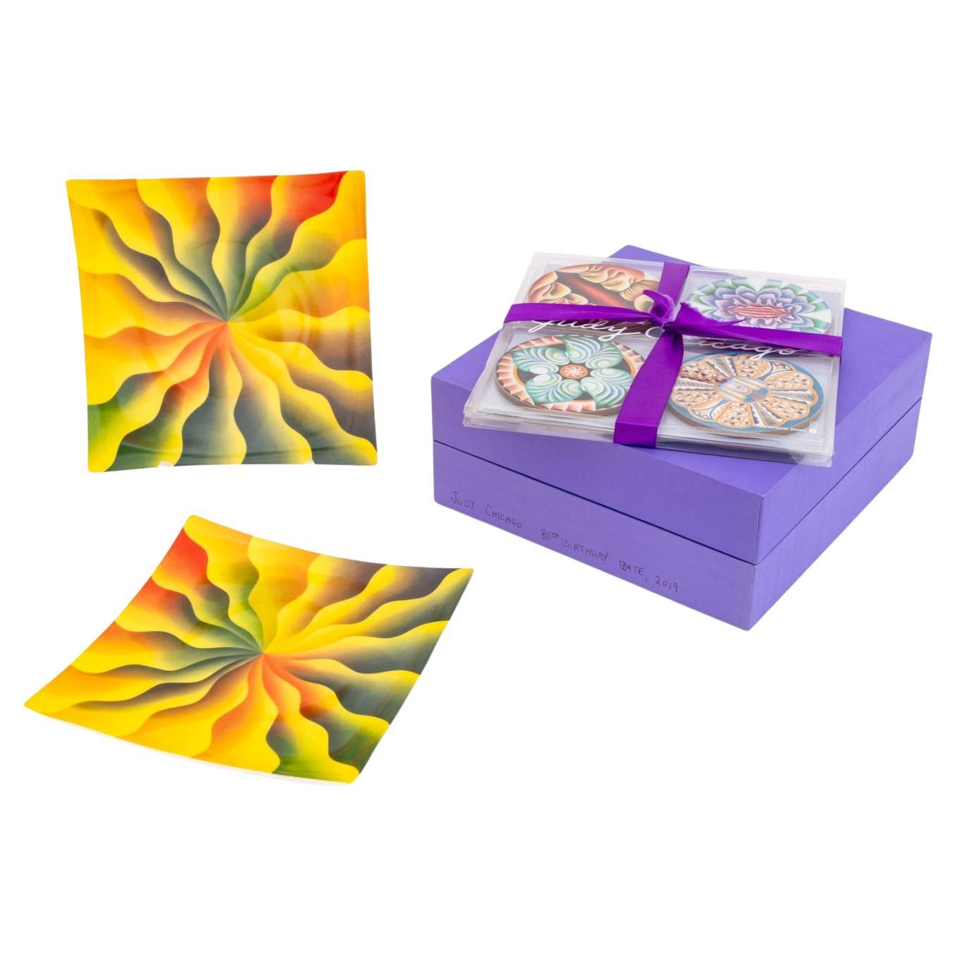 Judy Chicago Commemorative Tableware, 10 Pcs. For Sale