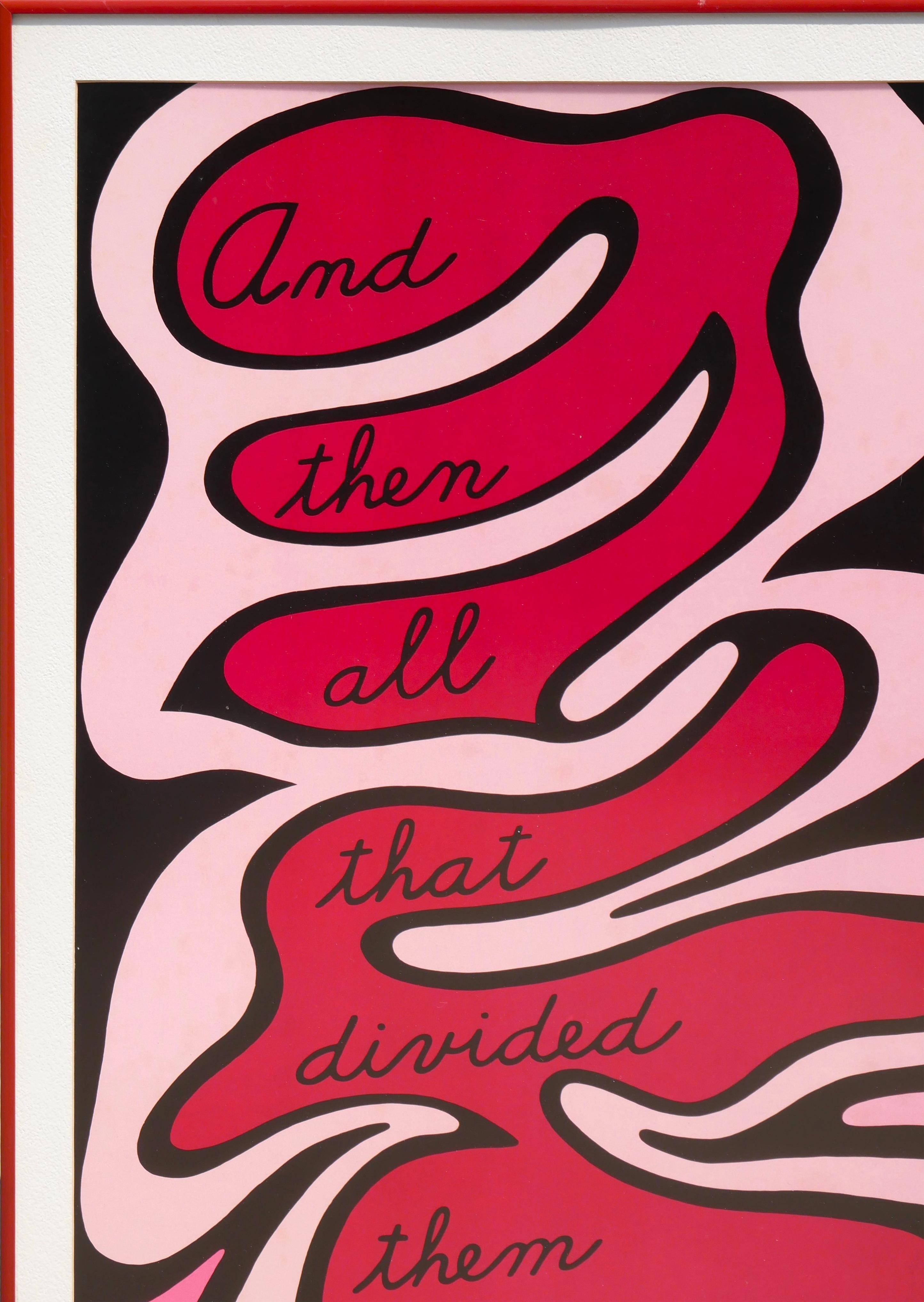 “And then all that divided them merged” Banner Design for THE DINNER PARTY - Contemporary Print by Judy Chicago