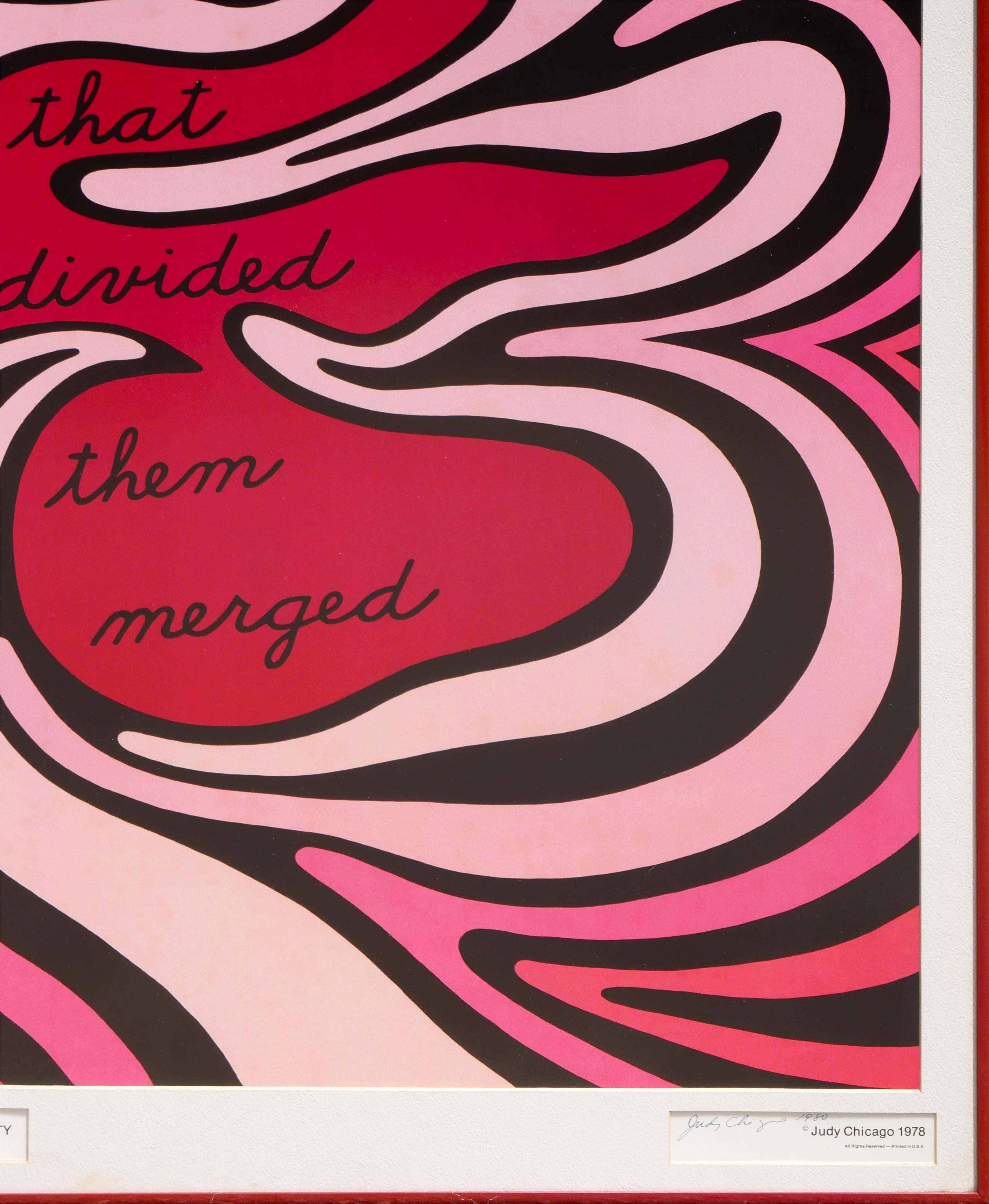 “And then all that divided them merged” Banner Design for THE DINNER PARTY For Sale 1