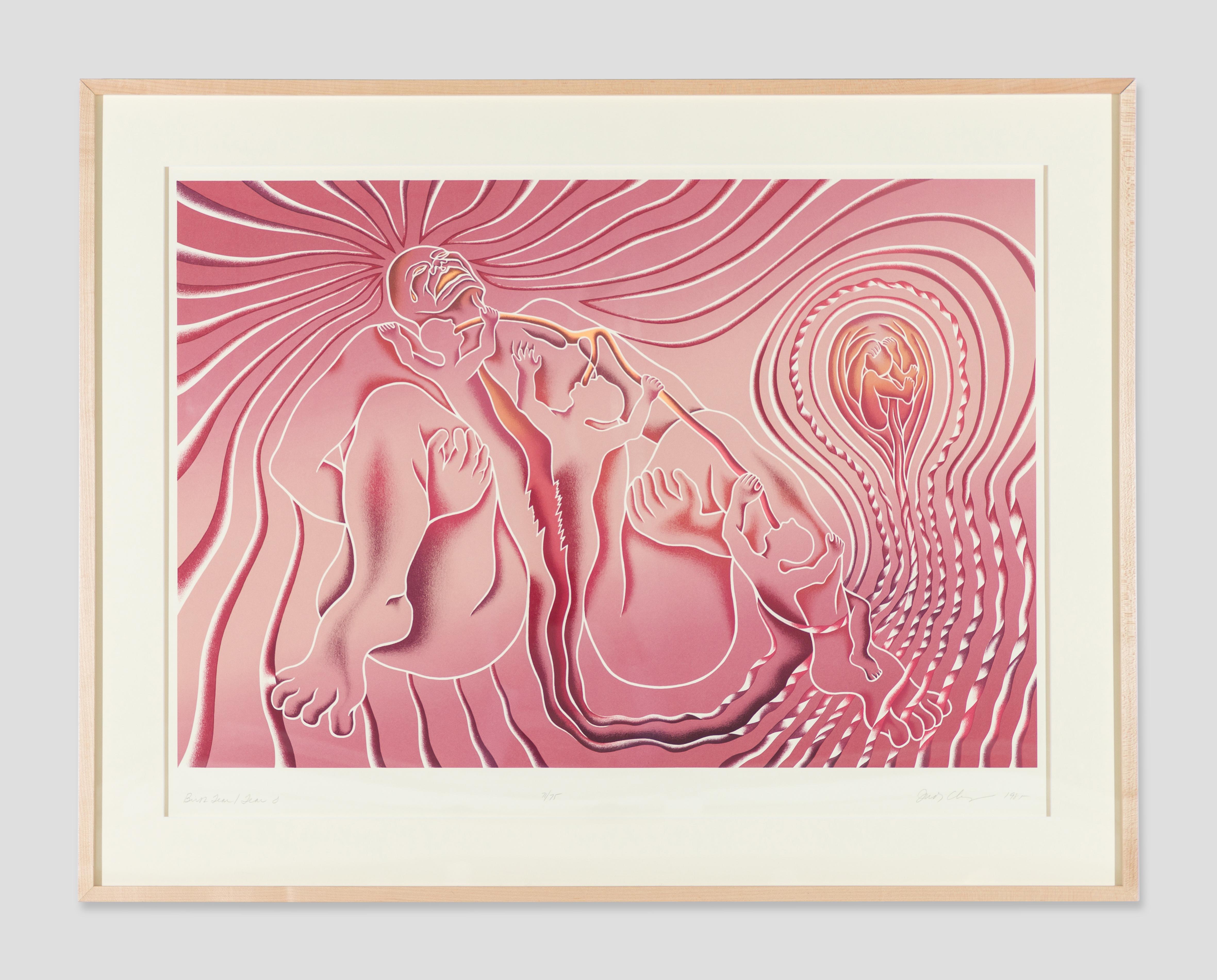 Judy Chicago Figurative Print - Birth Tear/Tear