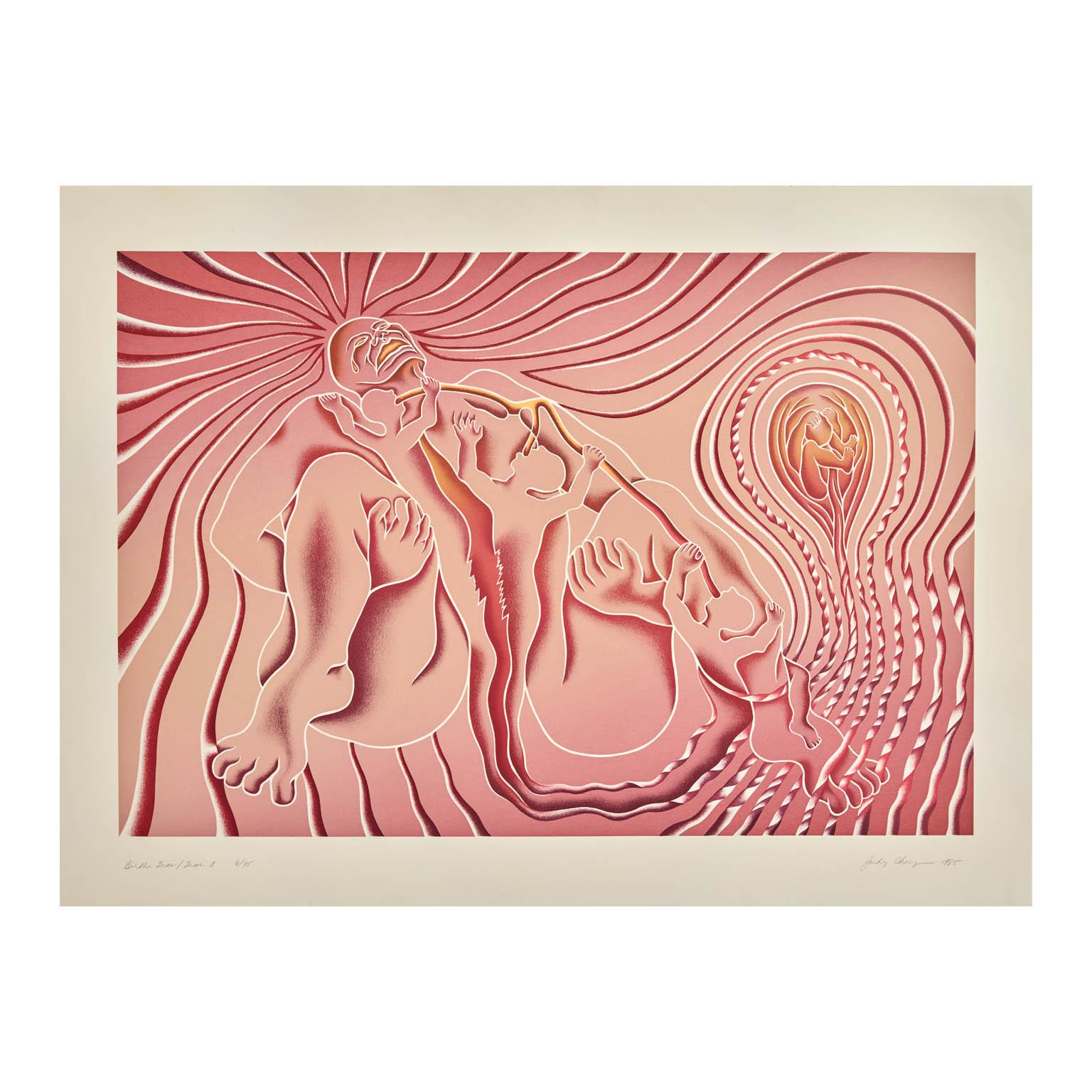 Figurative Print di Judy Chicago - Lacerazione/strappo da parto