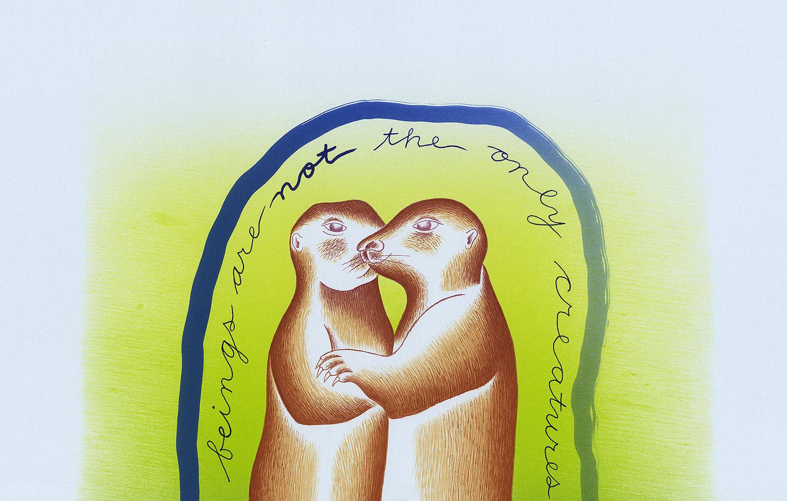 In Praise of Prairie Dogs (Nod on Species Extinction by feminist Icon) - Print by Judy Chicago