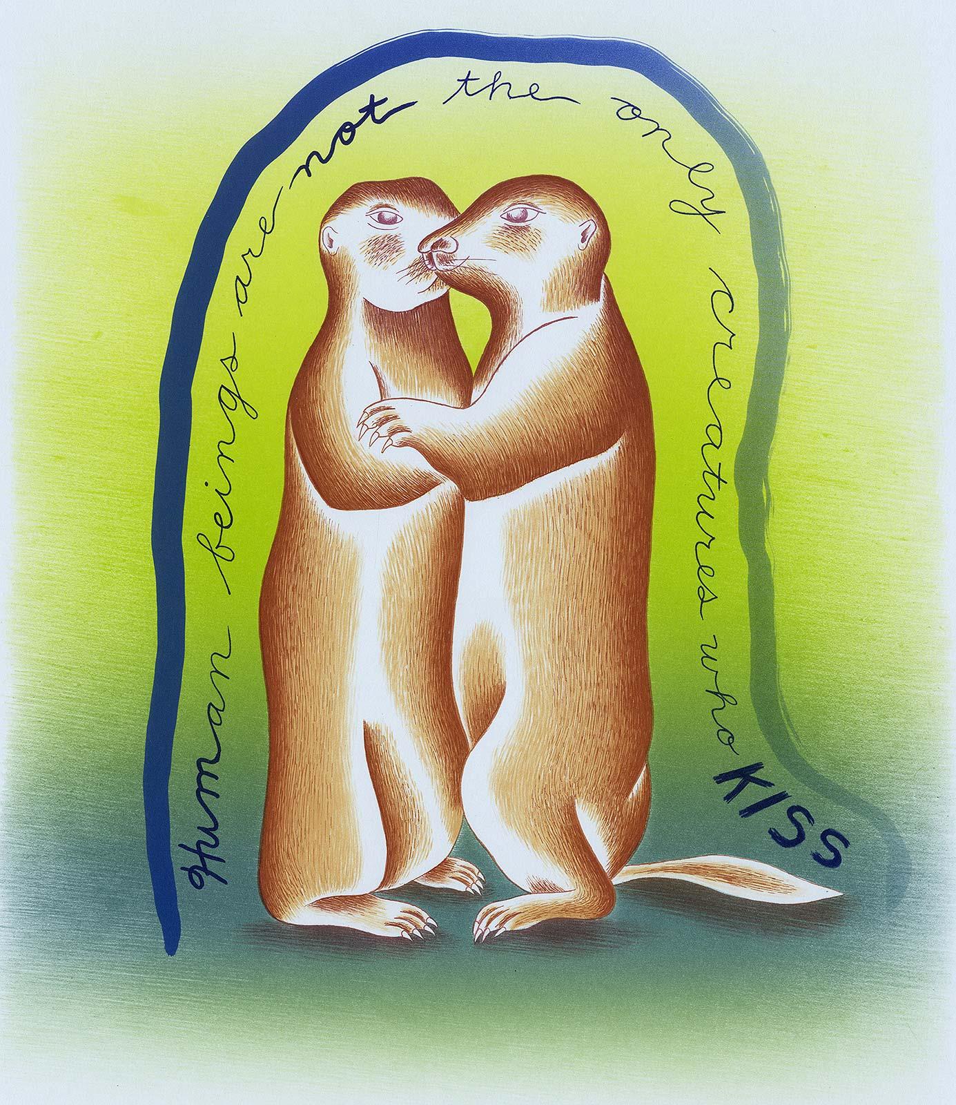 Judy Chicago Animal Print - In Praise of Prairie Dogs (Nod on Species Extinction by feminist Icon)