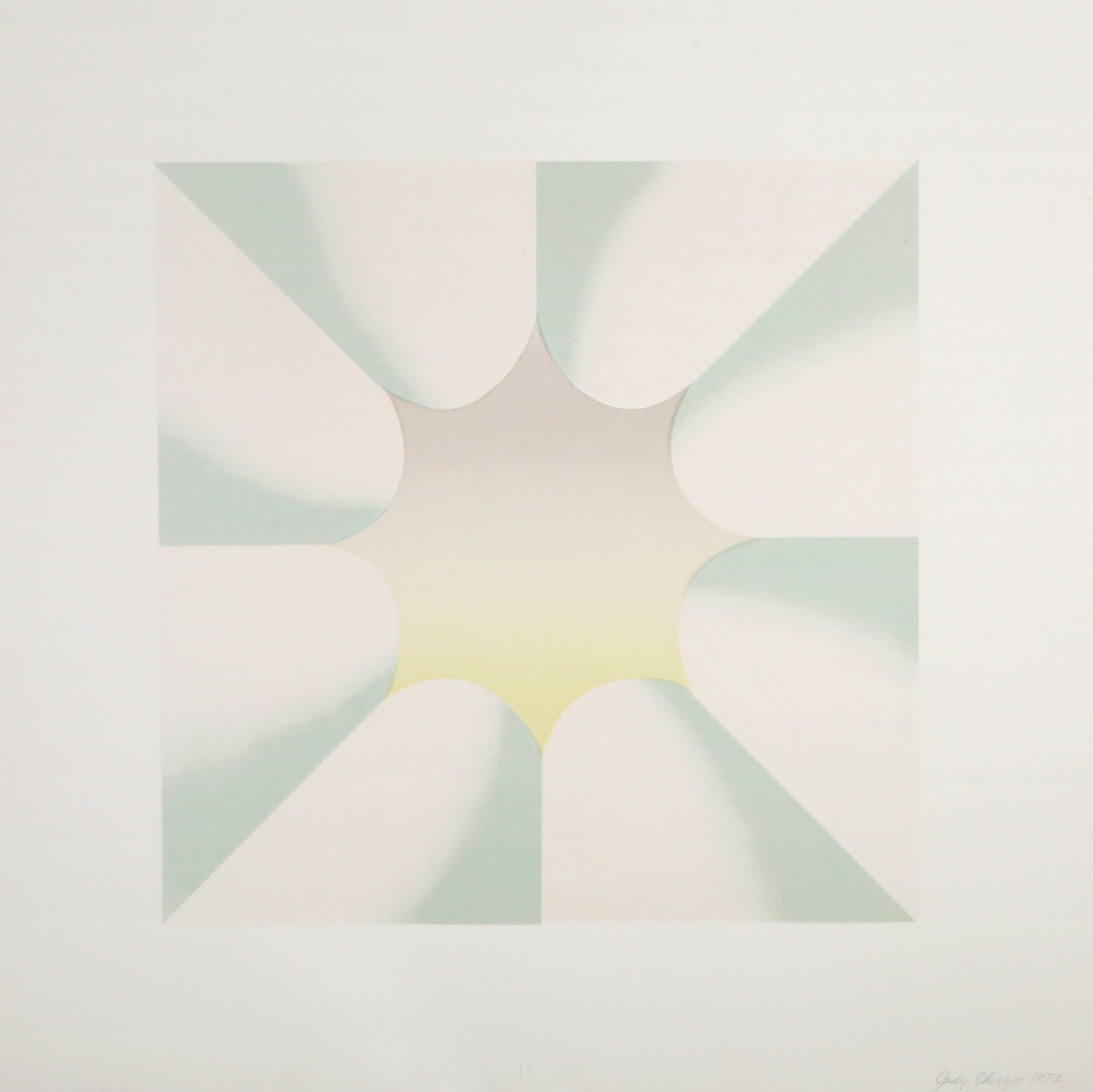 Through the Flower, lithographie géométrique abstraite de Judy Chicago en vente 3
