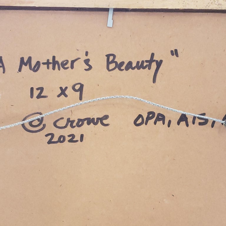 A Mother's Beauty, Oil, Female Cardinal,Impressionism ,SW Art, Texas Artist,2021 1