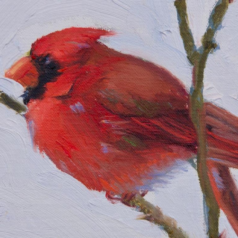 Flying High  is a Red Bird commonly seen in Texas and  painted in the Impressionistic style by Texas artist Judy Crowe. 

Flying High is an example of the Impressionist painters that the artist admires for their vibrant use of color and their