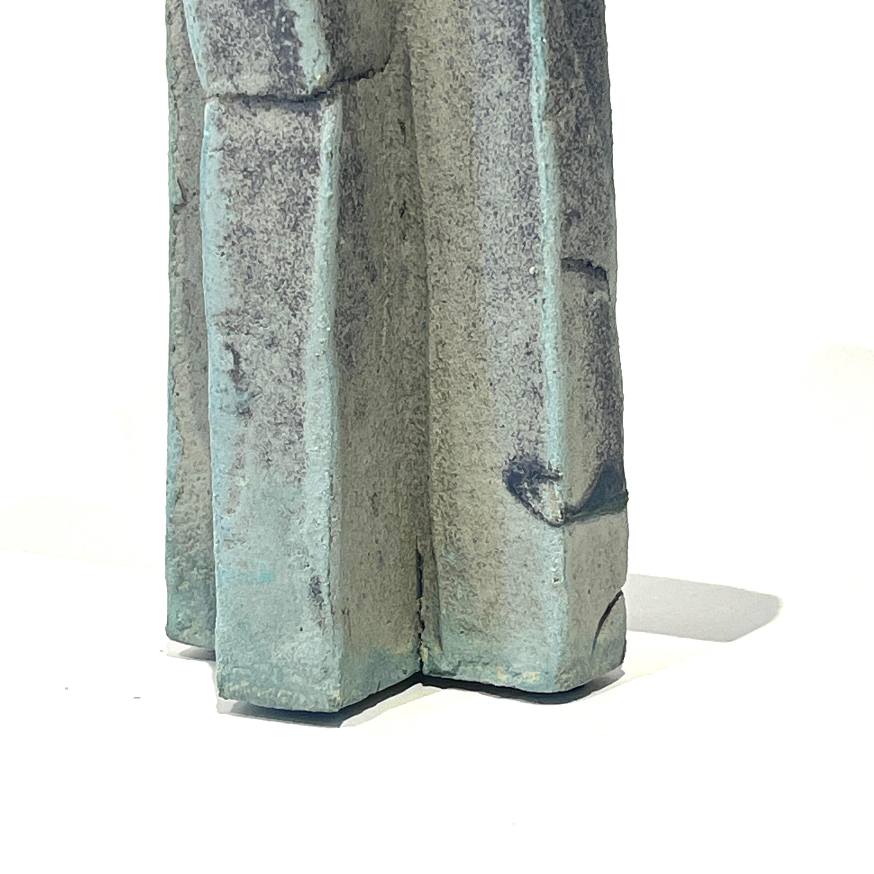 Sculpture en céramique de bronze vieillie « Référence croisée » en vente 1