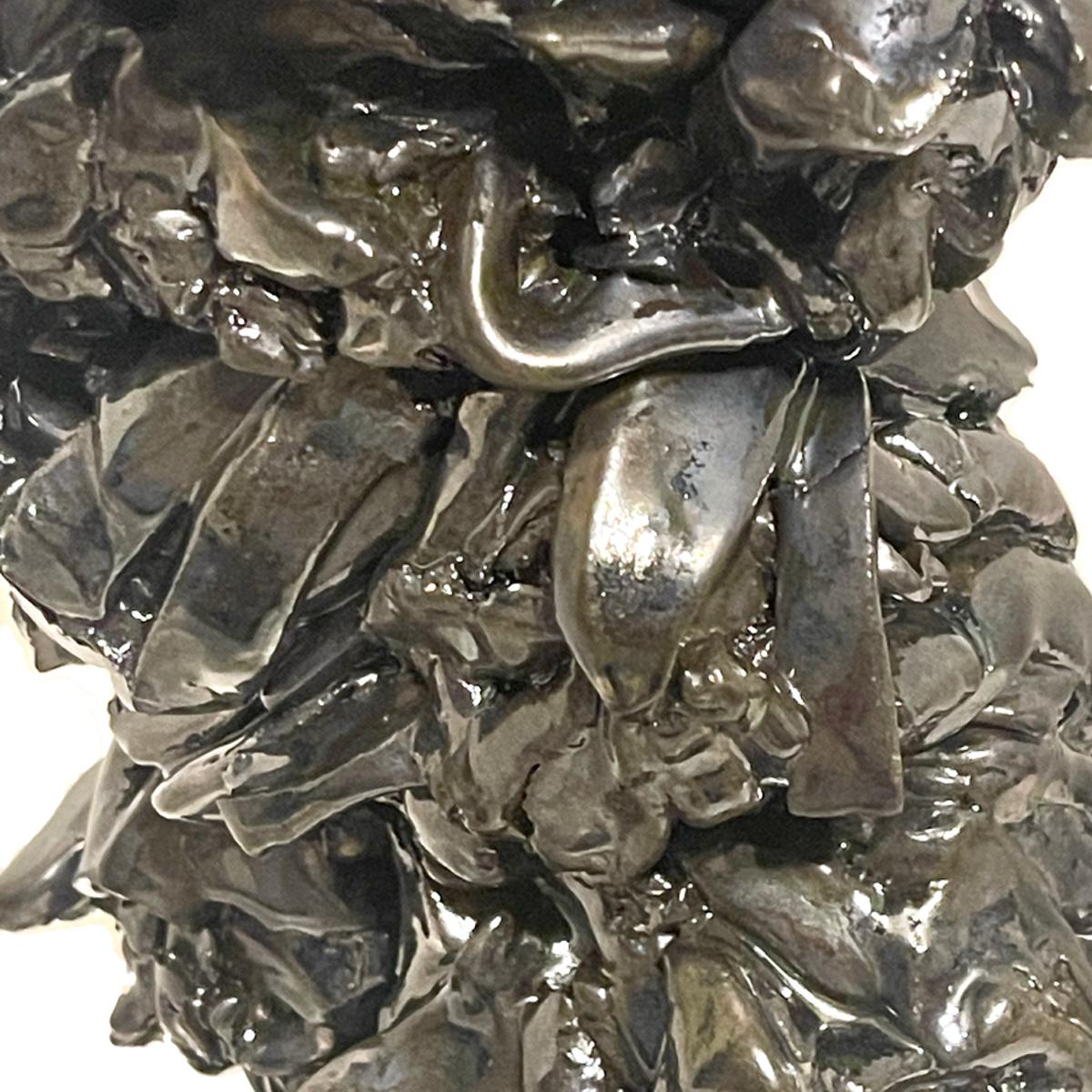 Tallalladium Metallic Palladium Abstract Expressionist Brutalist Totem Sculpture en vente 9