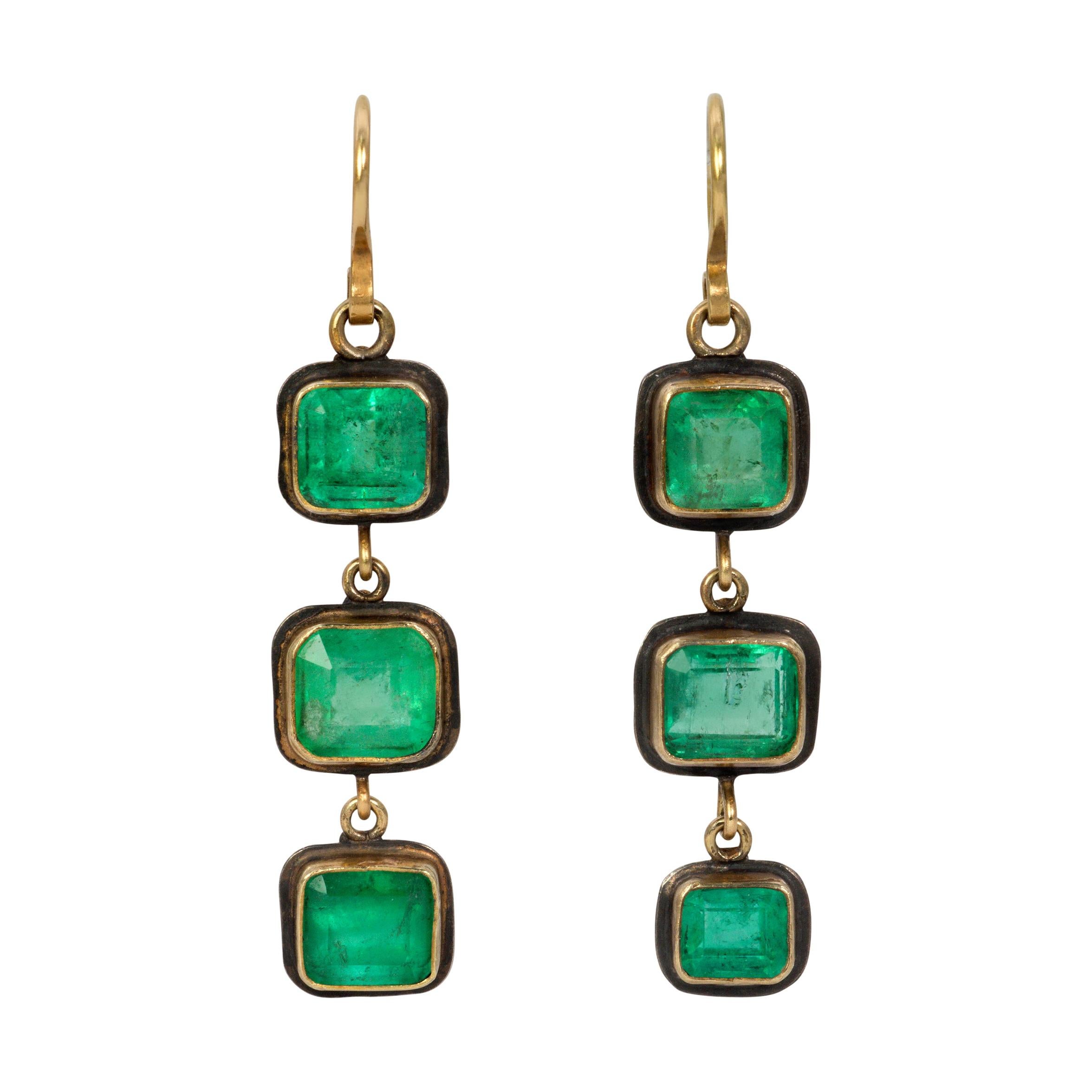 Judy Geib Emerald Earrings, c. 2010