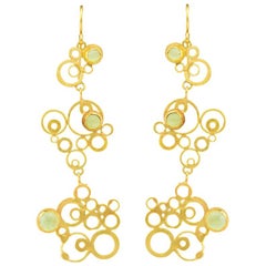 Judy Geib Peridot Ear Pendants