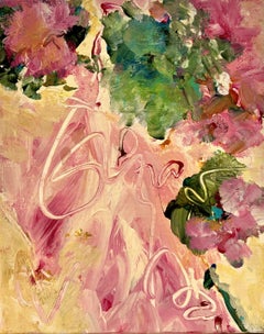 Ribbons & Roses, Painting, Acrylic on Canvas