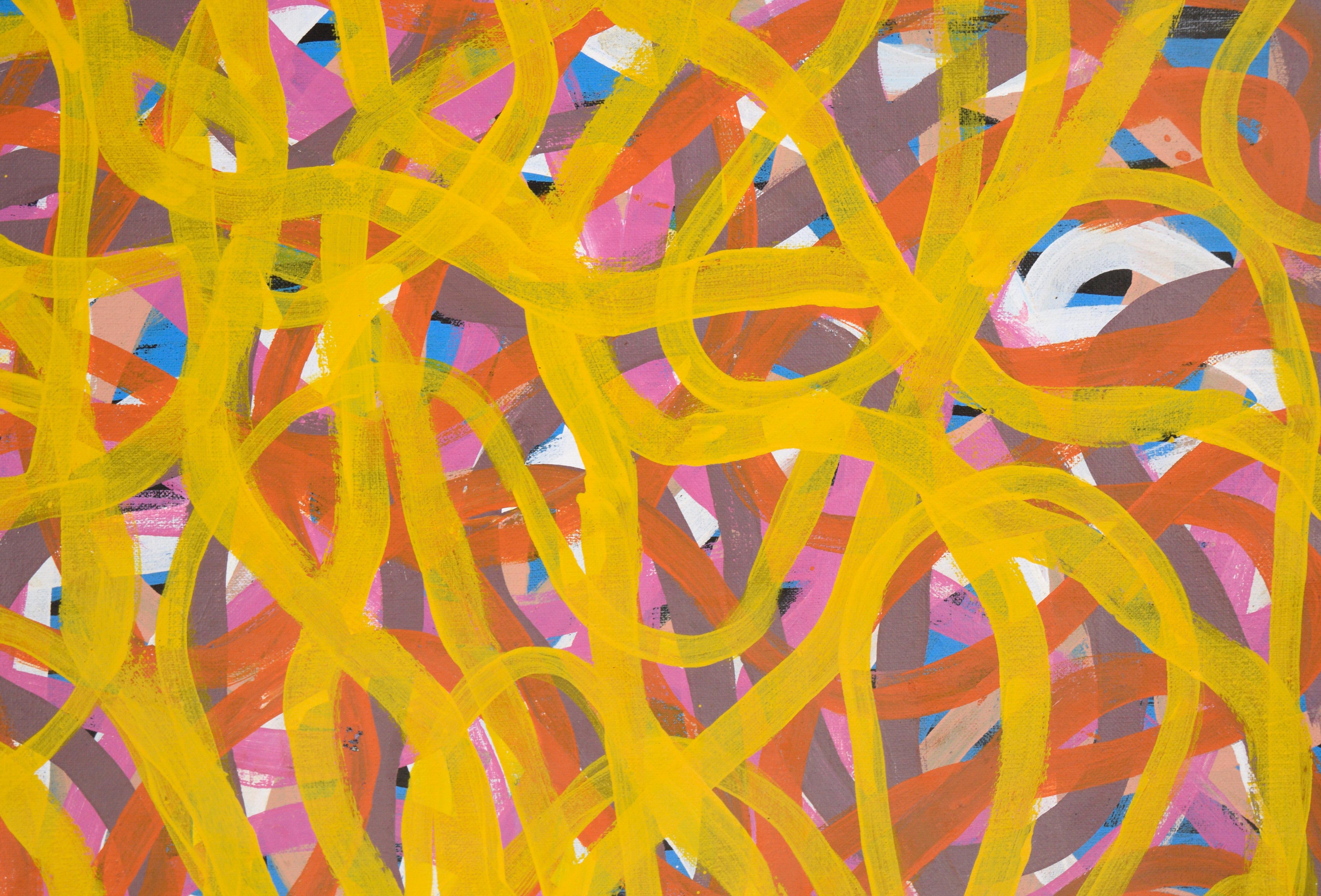 Wild Yam Dreaming - Abrégé aborigène australien par Judy Greenie Kngwarreye (Ngwarai)

Composition lumineuse et fluide de Judy Greenie Purvis Kngwarreye (ou Ngwarai) (Aborigène australien, né en 1962). Construites en plusieurs couches, des lignes