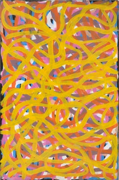 Wild Yam Dreaming - Aboriginal Australian Abstract by Judy Kngwarreye (Ngwarai)