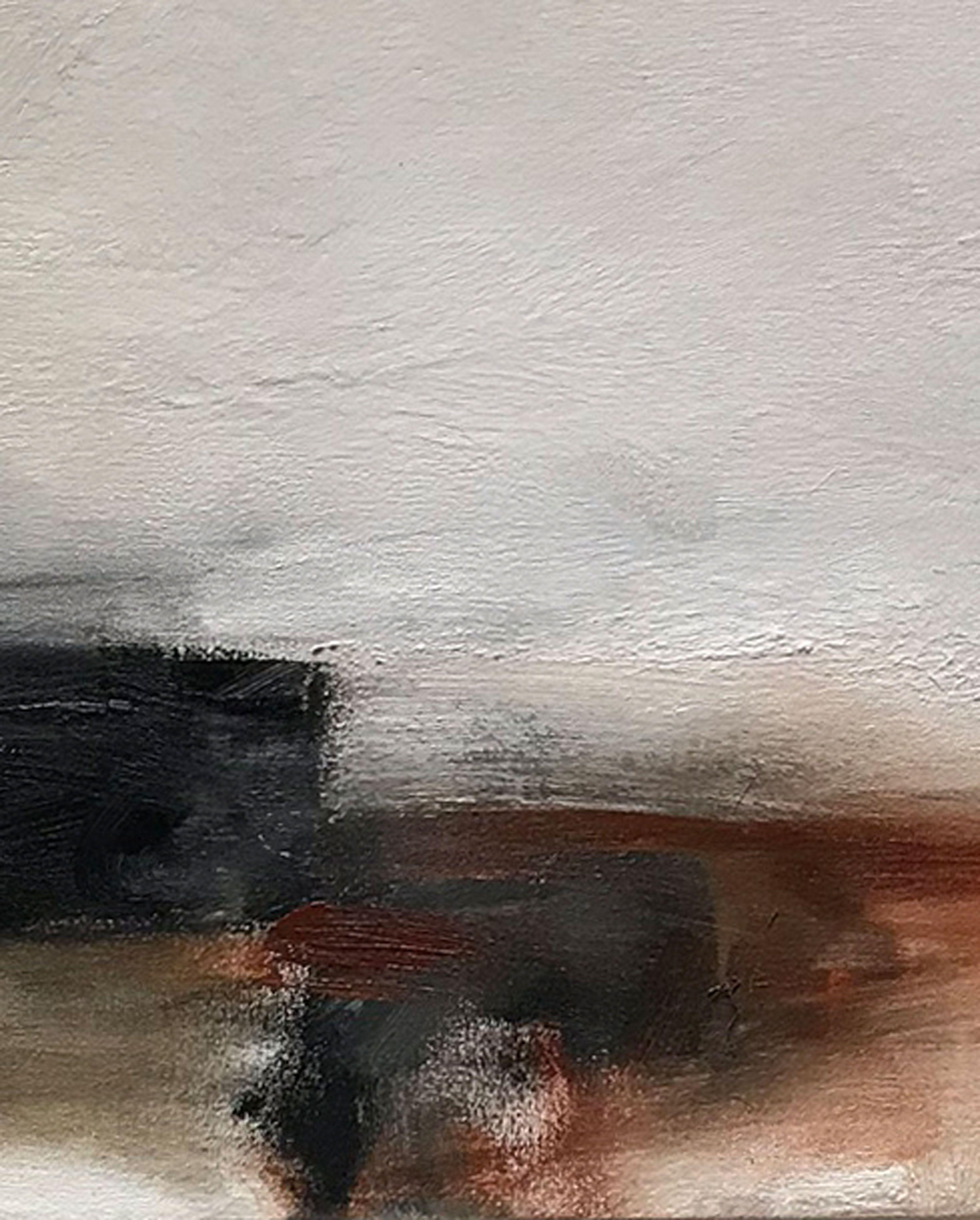 Become the Sky, Painting, Oil on Canvas - Gray Abstract Painting by Judy Hintz Cox