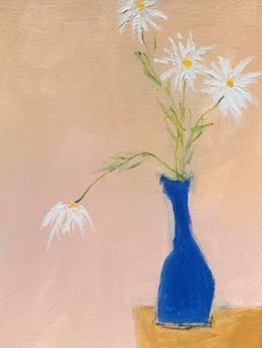 Daisies by Judy Hintz Cox, Petite Contemporary Floral Oil on Canvas