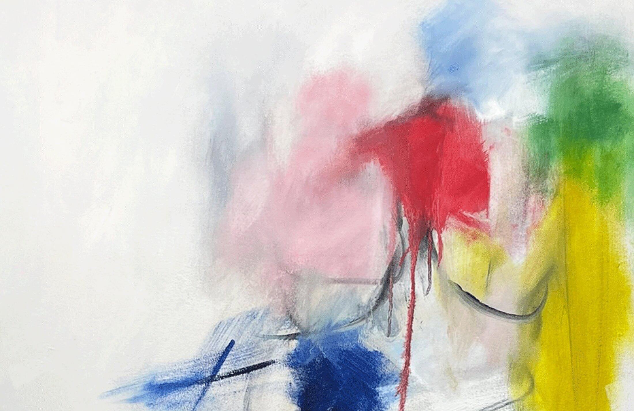 Cuore, Pittura, Olio su tela - Painting Astratto di Judy Hintz Cox