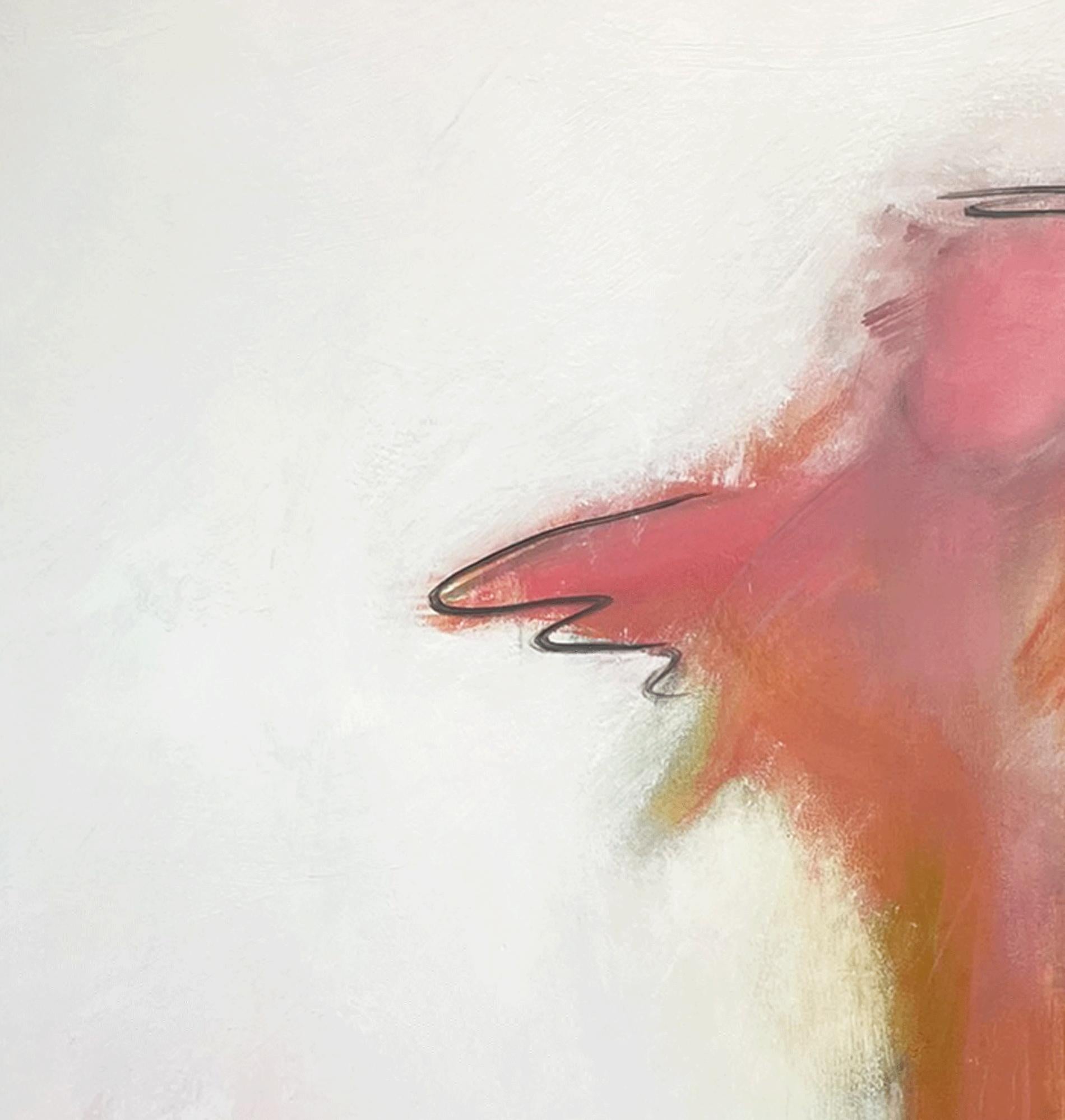 Spread Light, Painting, Oil on Canvas - Gray Abstract Painting by Judy Hintz Cox