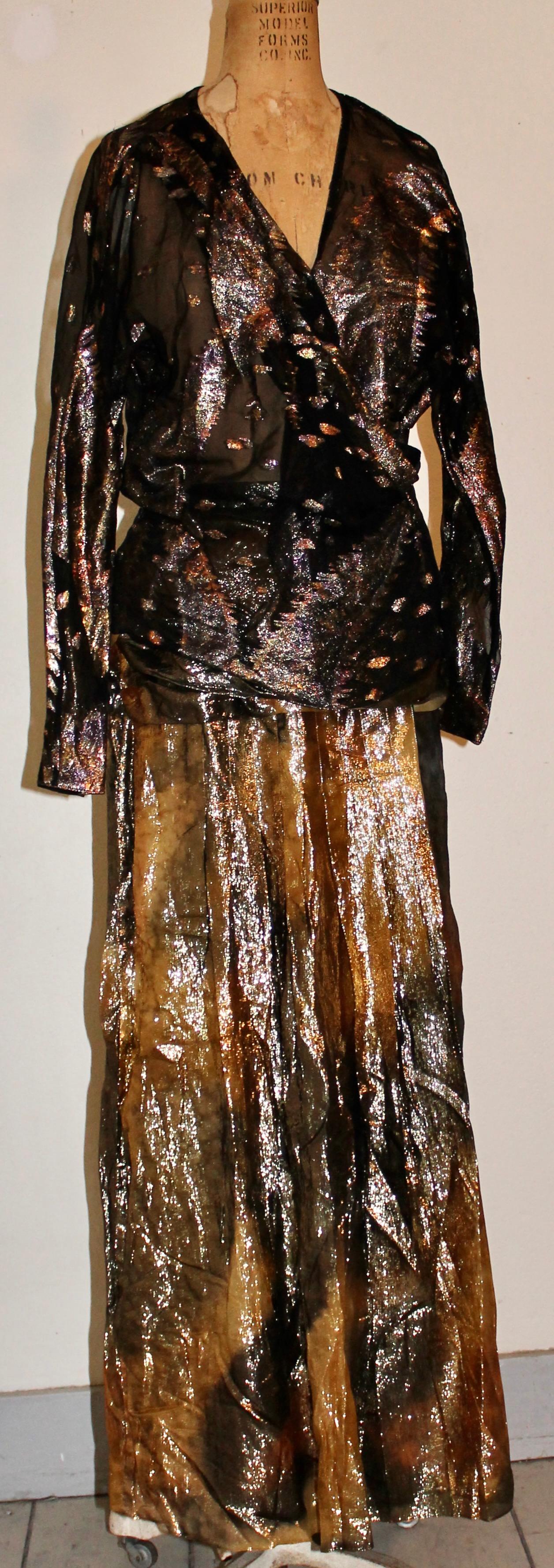 Conjunto cojo de alta costura de los años 70 Judy Hornby en venta 7
