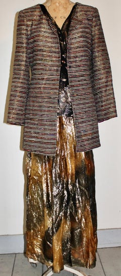 Judy Hornby 1970's Couture Lame Ensemble