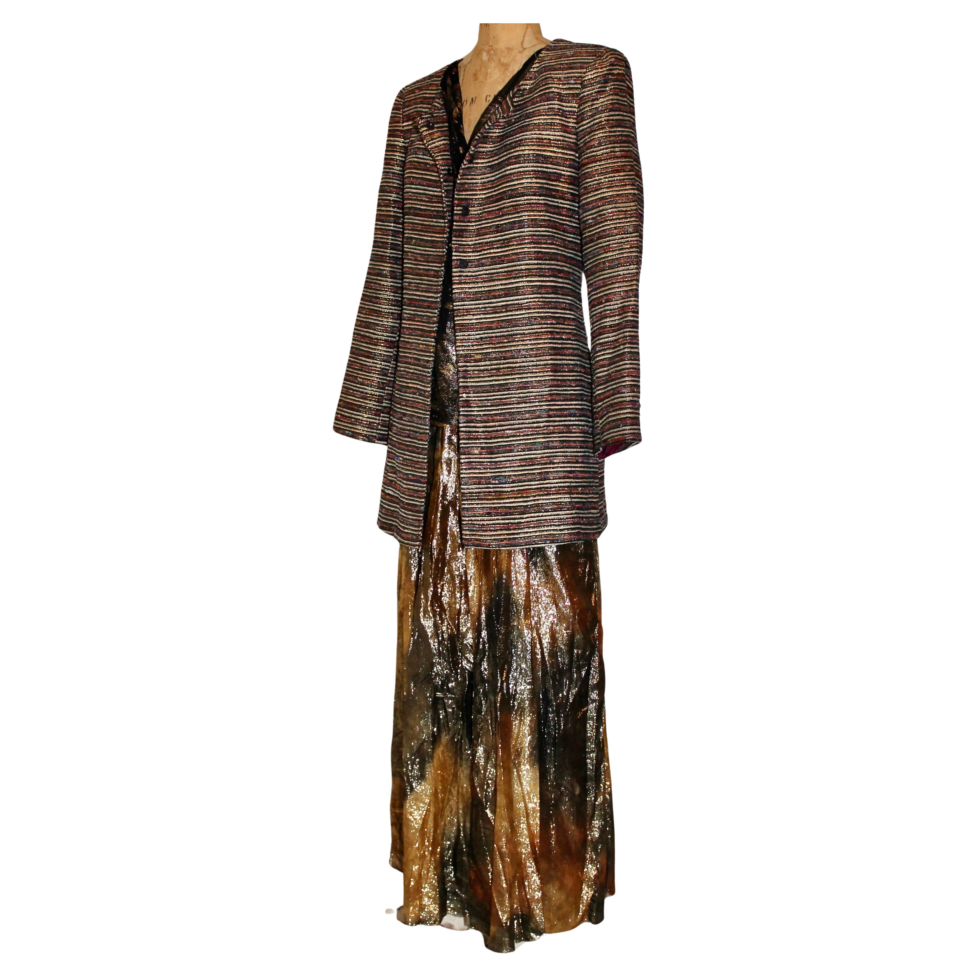 Judy Hornby 1970er Couture-Lamé-Ensemble aus Lamé