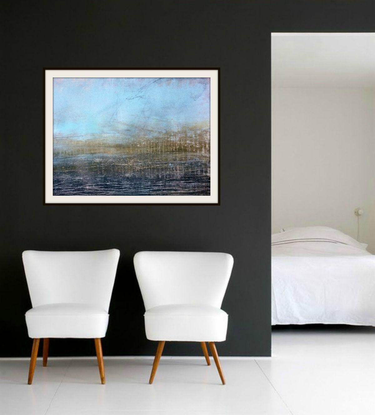 Seeking Solace, peinture, acrylique sur papier - Abstrait Painting par Judy Jacobs