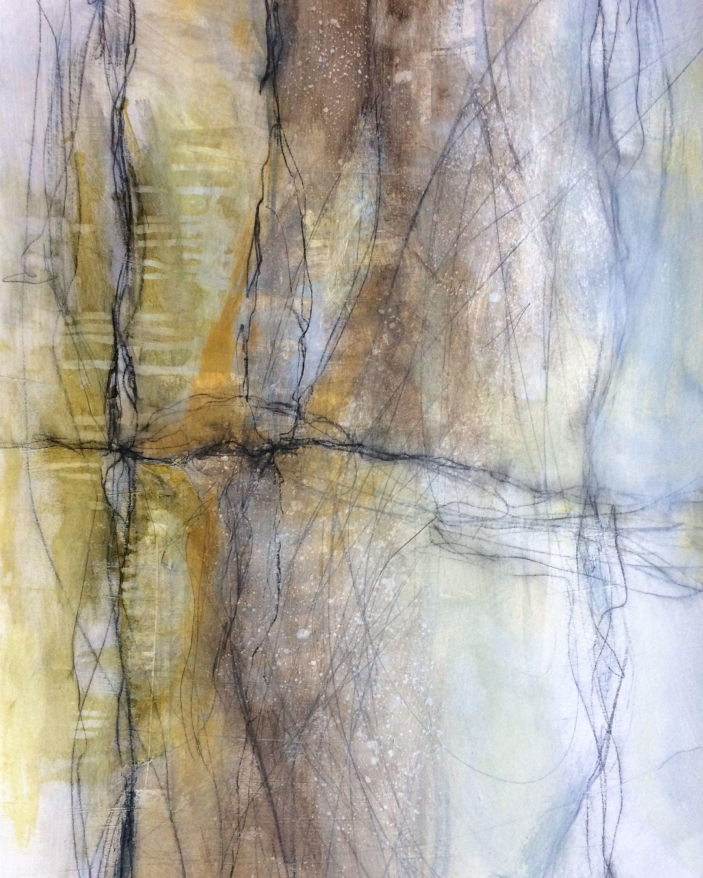 The Drifting Fall, peinture, acrylique sur papier