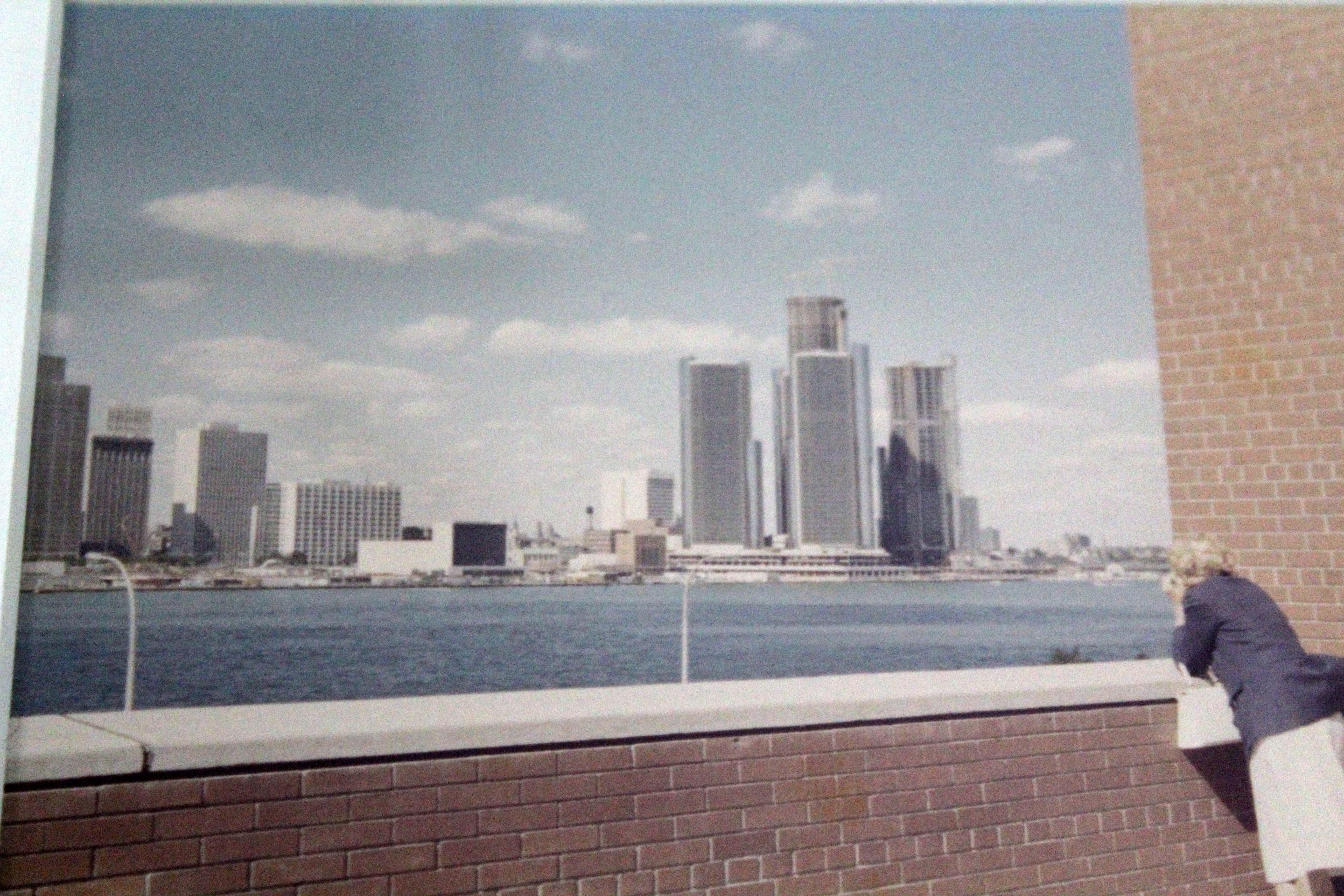 Judy Linn Detroit from Windsor Contemporary Color Photograph 1976 Framed In Good Condition In Keego Harbor, MI