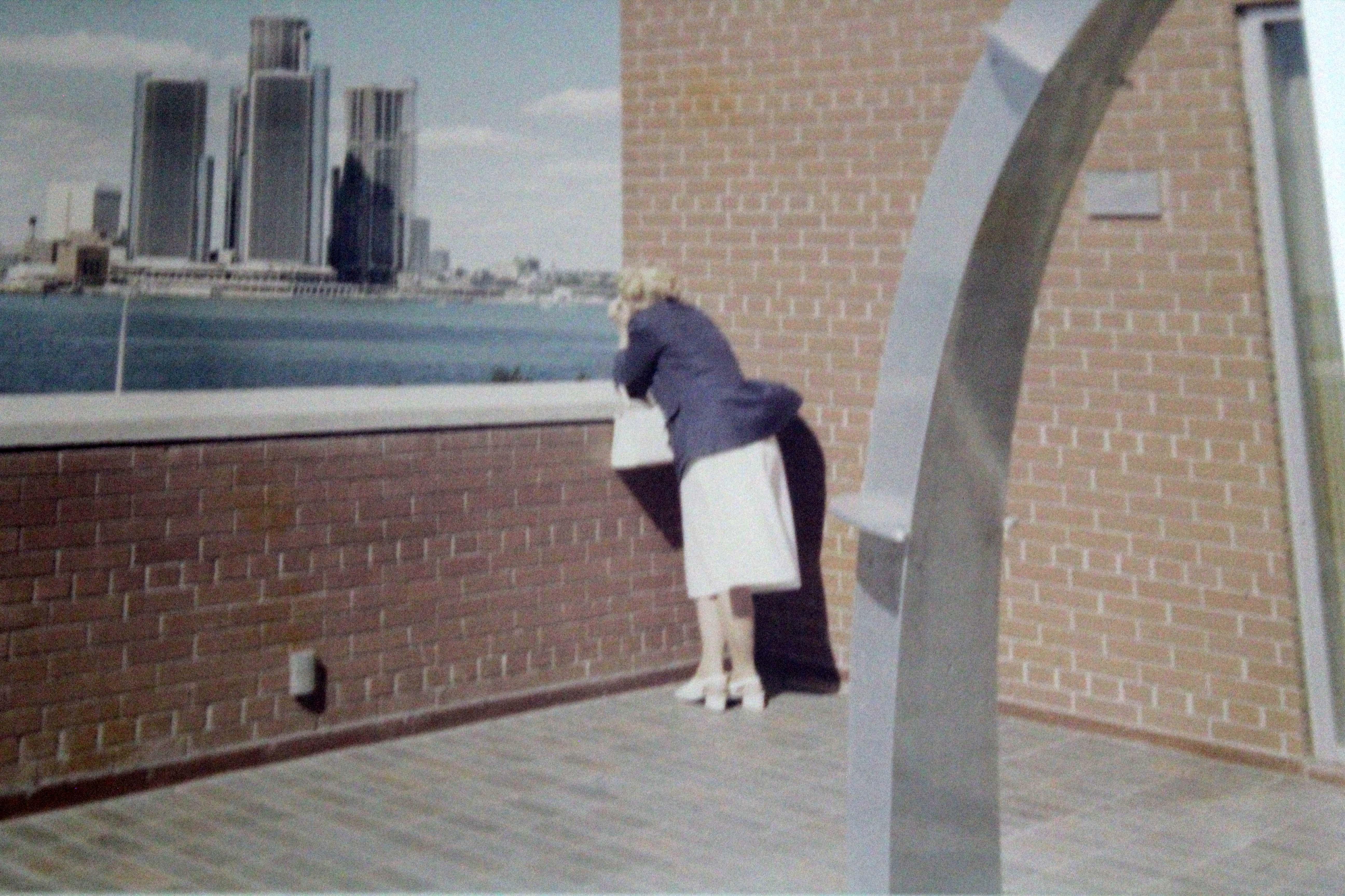 Late 20th Century Judy Linn Detroit from Windsor Contemporary Color Photograph 1976 Framed