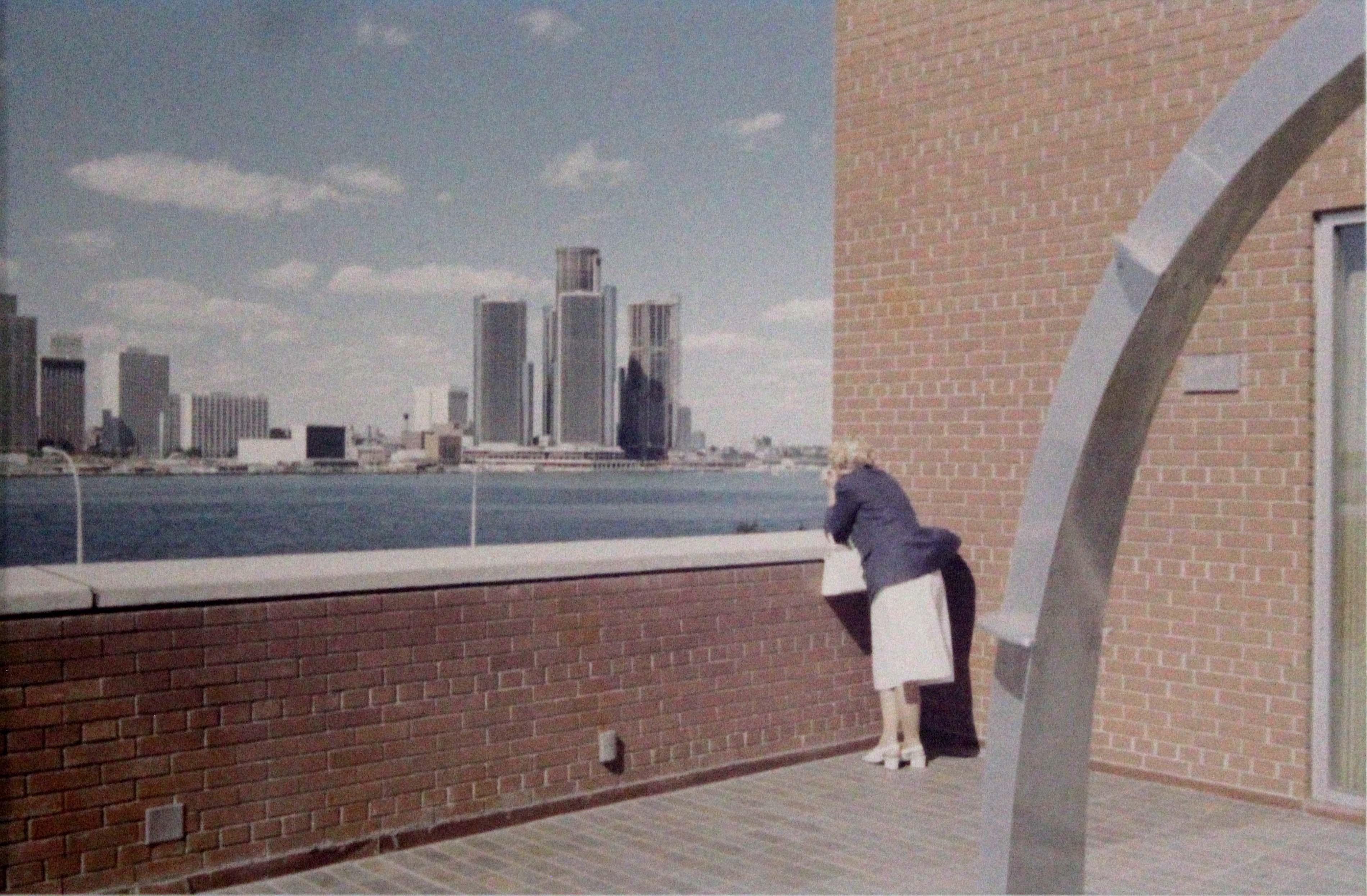Judy Linn Detroit from Windsor Contemporary Color Photograph 1976 Framed 3