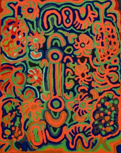 Minamina Dreaming - Minamina Jukurrpa Pittura acrilica di Judy Napangardi Martin