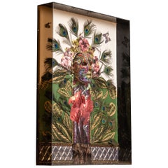 Judy Petacque: Mixed-Media-Masken-Assemblage, 1992