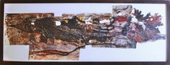 Abstract Mixed Media environmental art collage with Andre Emmerich Gallery label