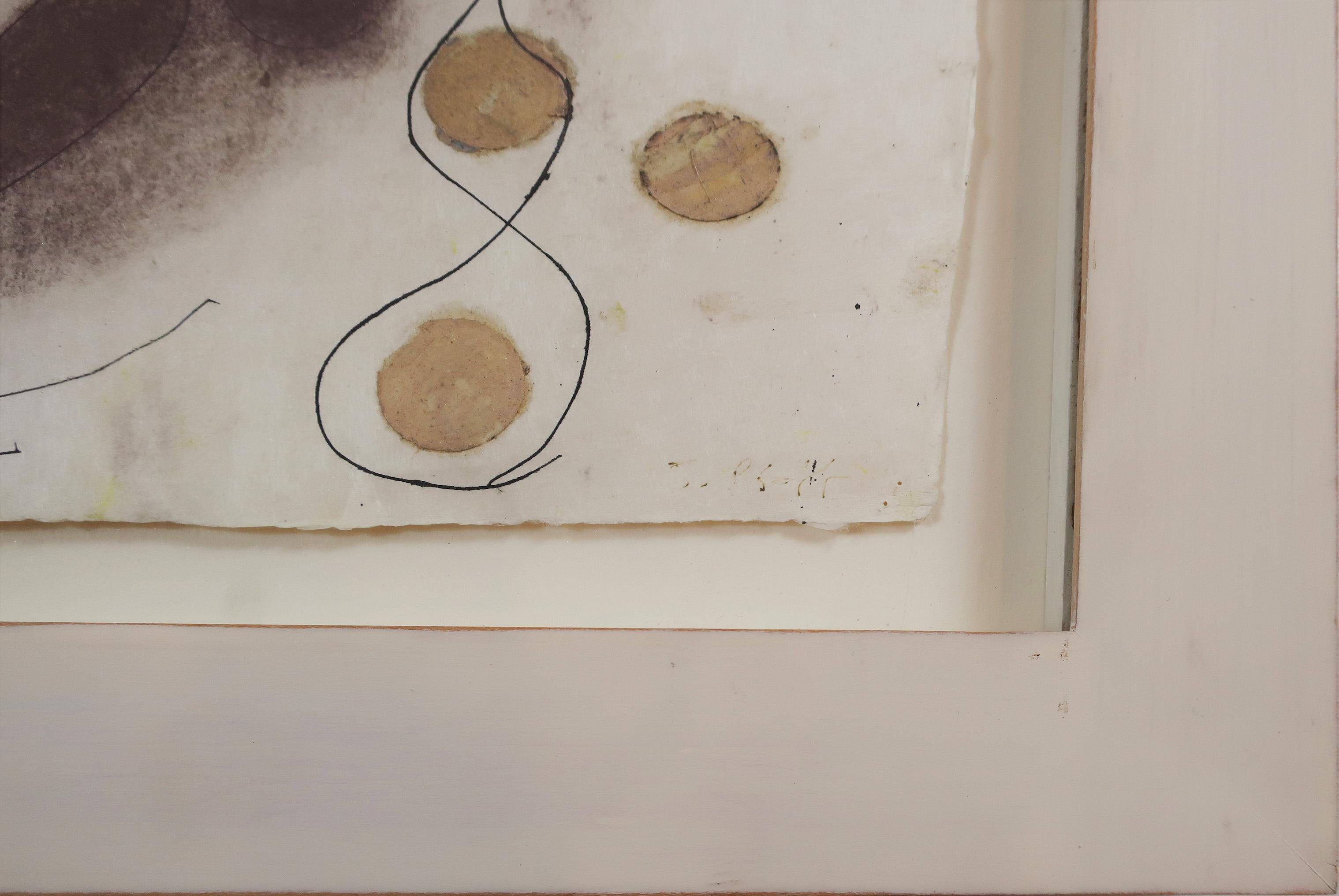 Judy Pfaff
Sans titre, 1993
Techniques mixtes sur papier
20 x 30 pouces (feuille)
25 x 35 pouces (cadre)
Signé

Cadre réalisé par des artistes. Bois lavé blanc clair, montage sur flotteur. Face de 1,75'', profondeur de 3/8''. 